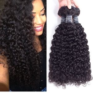 Amella Hair 100% Unprocessed Virgin Brazilian Curly Hair Bundles 16 18 20inch